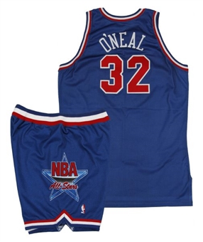 Shaquille ONeal First All-Star Game Uniform (Game Issue Jersey and Worn Shorts)